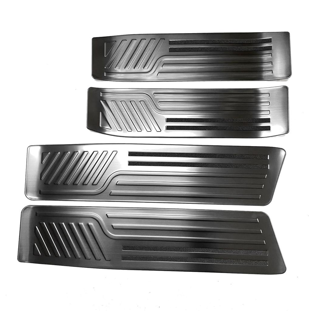 CGP Side Scuff Plates (4-Piece Set) for 40 Series Alphard and Vellfire, Black, Stainless Steel (HN09-T13822BK)