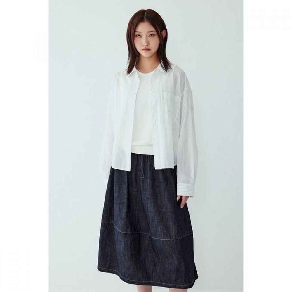 

Studio Tomboy Back Bending Stripe Long Sleeve Shirt 9105321087ar 02 (off-white)/One size