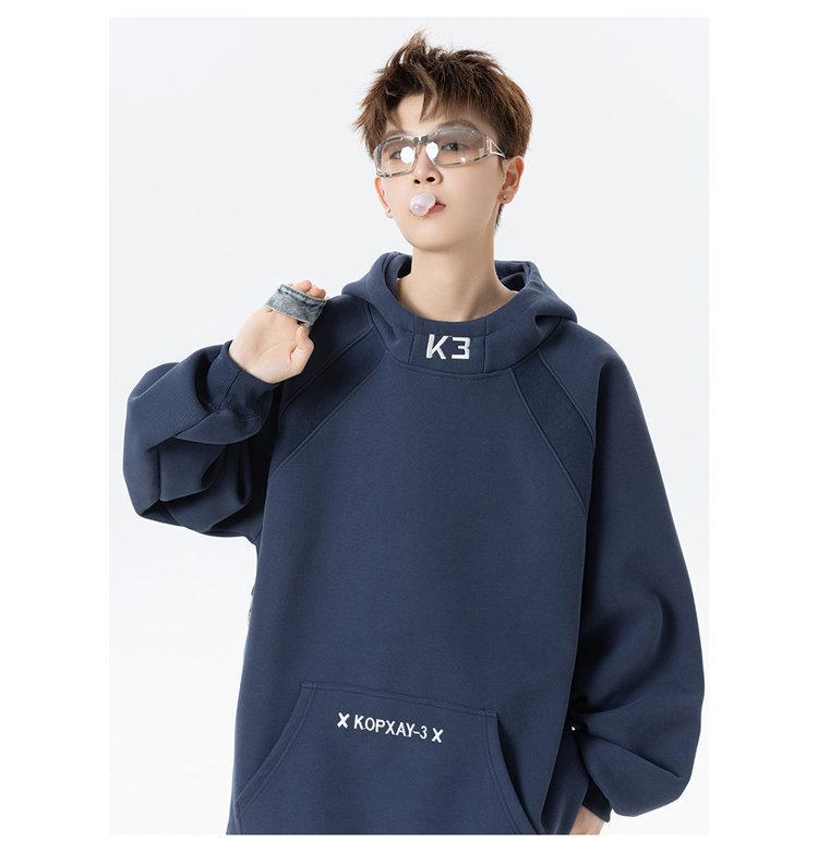 2025 Spring/Autumn Men's Embroidered Hooded Sweatshirt: Loose, Lazy Style Jacket
