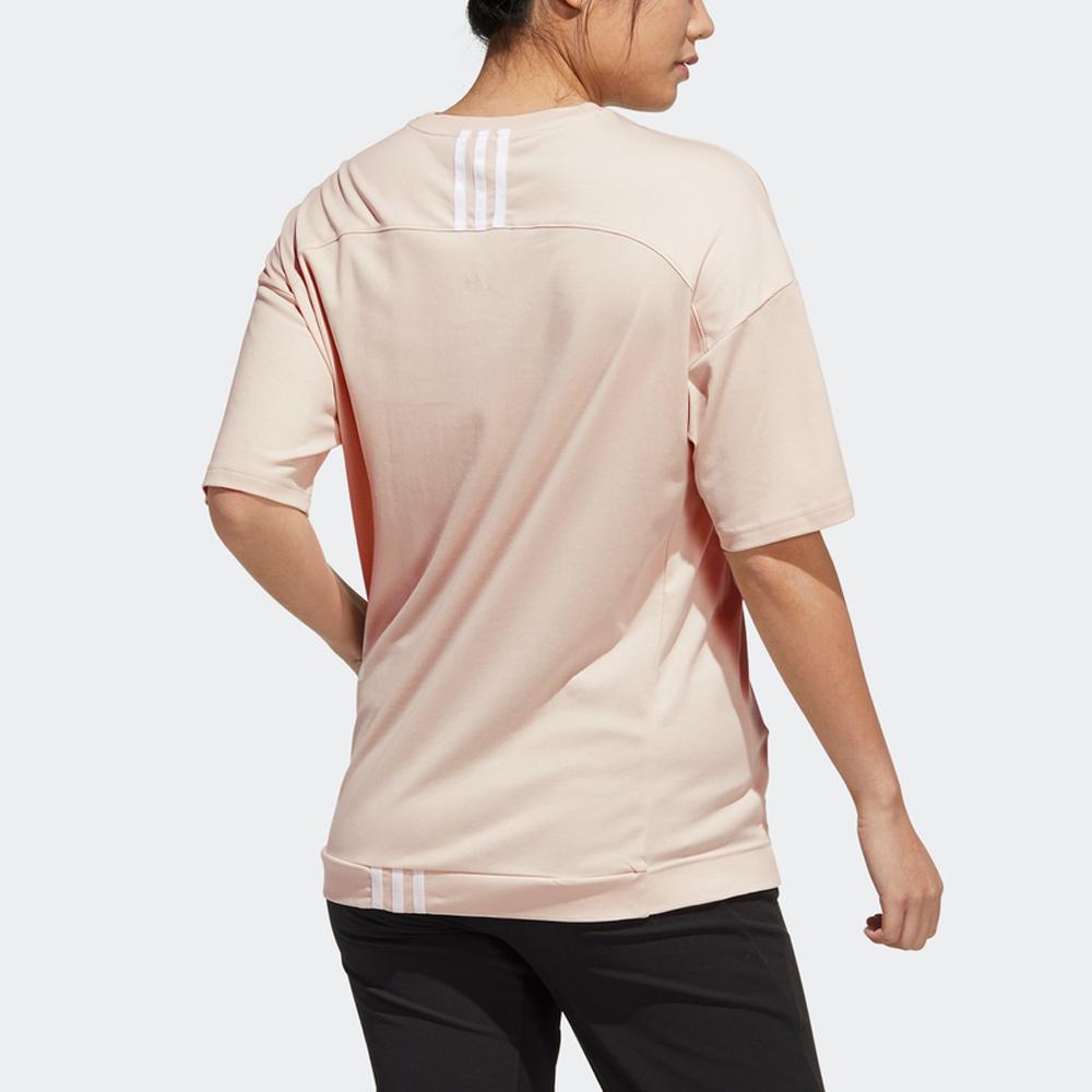 Adidas Collaboration Casual Breathable Solid Color Short Sleeve T-Shirt Women Tops Light-Pink H55254