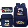 Cartoon Teacup Head Cuphead Student School Bag Backpack Three-piece Set Children's Shoulder Bag Pencil Bag