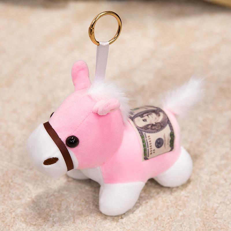Year of the Horse Plush Keychain: Cute Mascot Doll Ornament for New Year