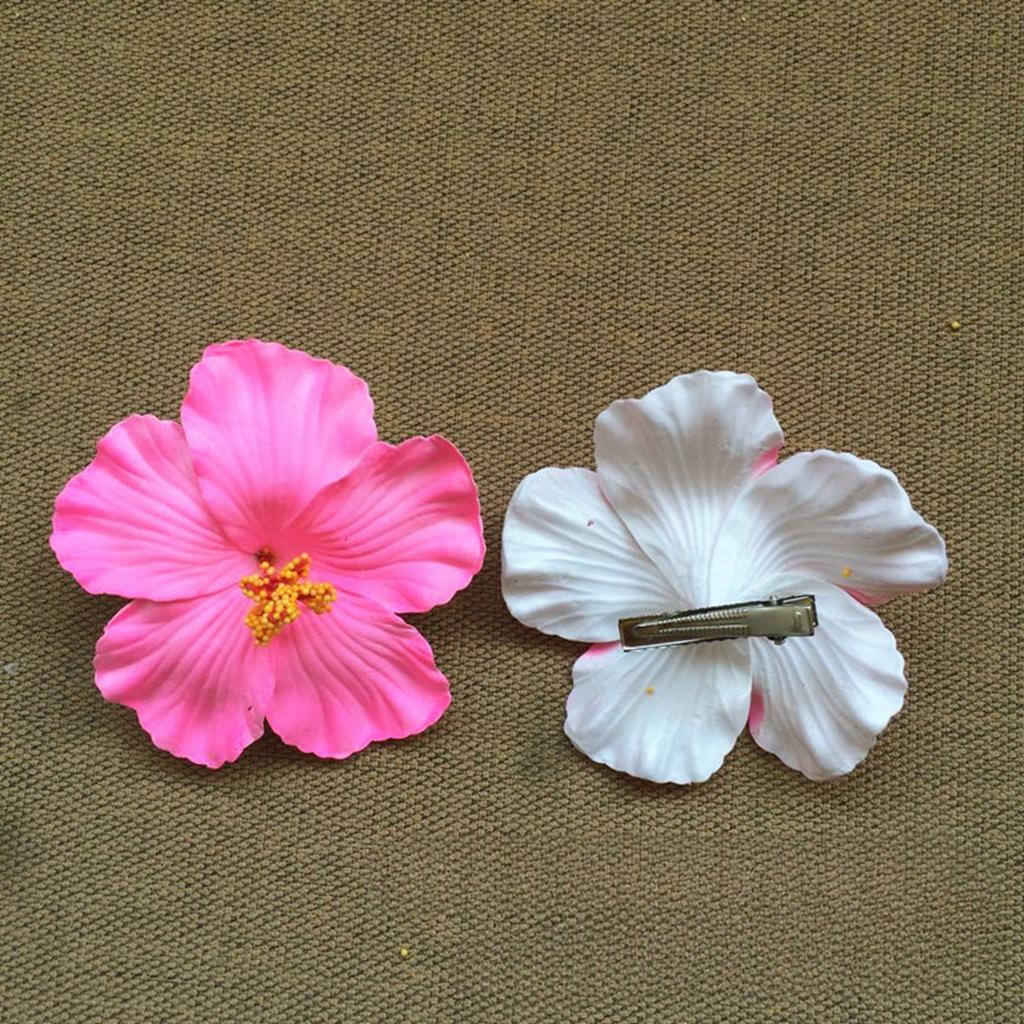 Pack Of 3 Tropical Floral Hair Clips For Women Non Slip Plumeria Hibiscus Design Beach Party Hair Accessories Thick Thin Hair Friendly