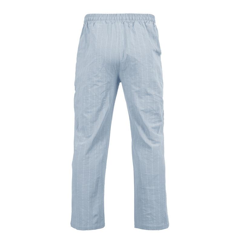 2026 Men's Linen Summer Pants Beach Pants Drawstring Vertical Stripes Straight Casual Breathable Comfortable Long Trousers