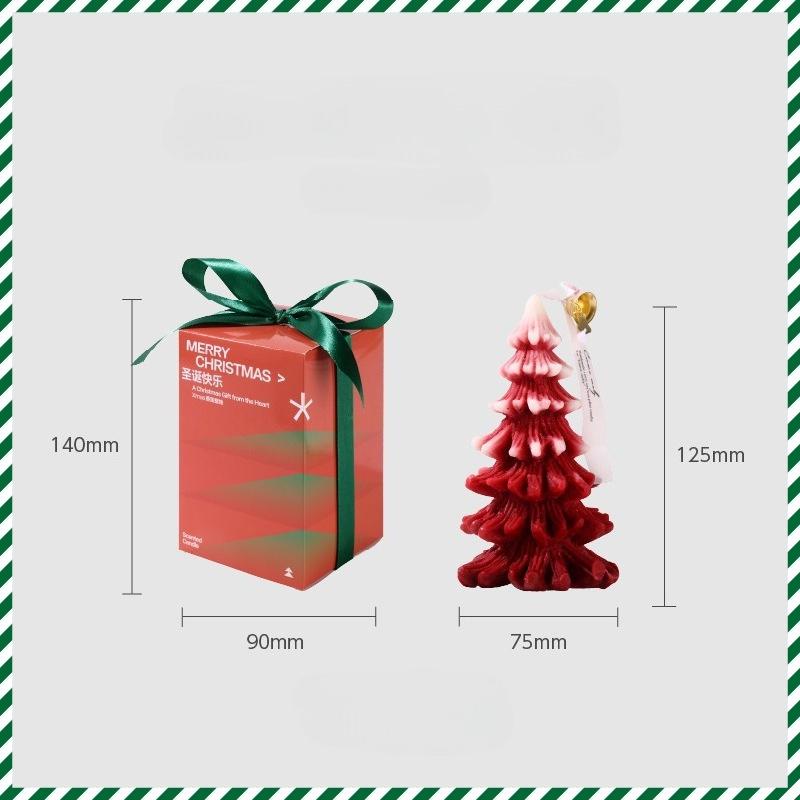New Year Christmas Aromatherapy Candle Gift Christmas Tree Shaped Home Decoration Soy Wax Candles