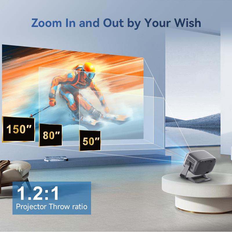 Custom Auto-Focus Home Theater Projector for Bedroom Walls