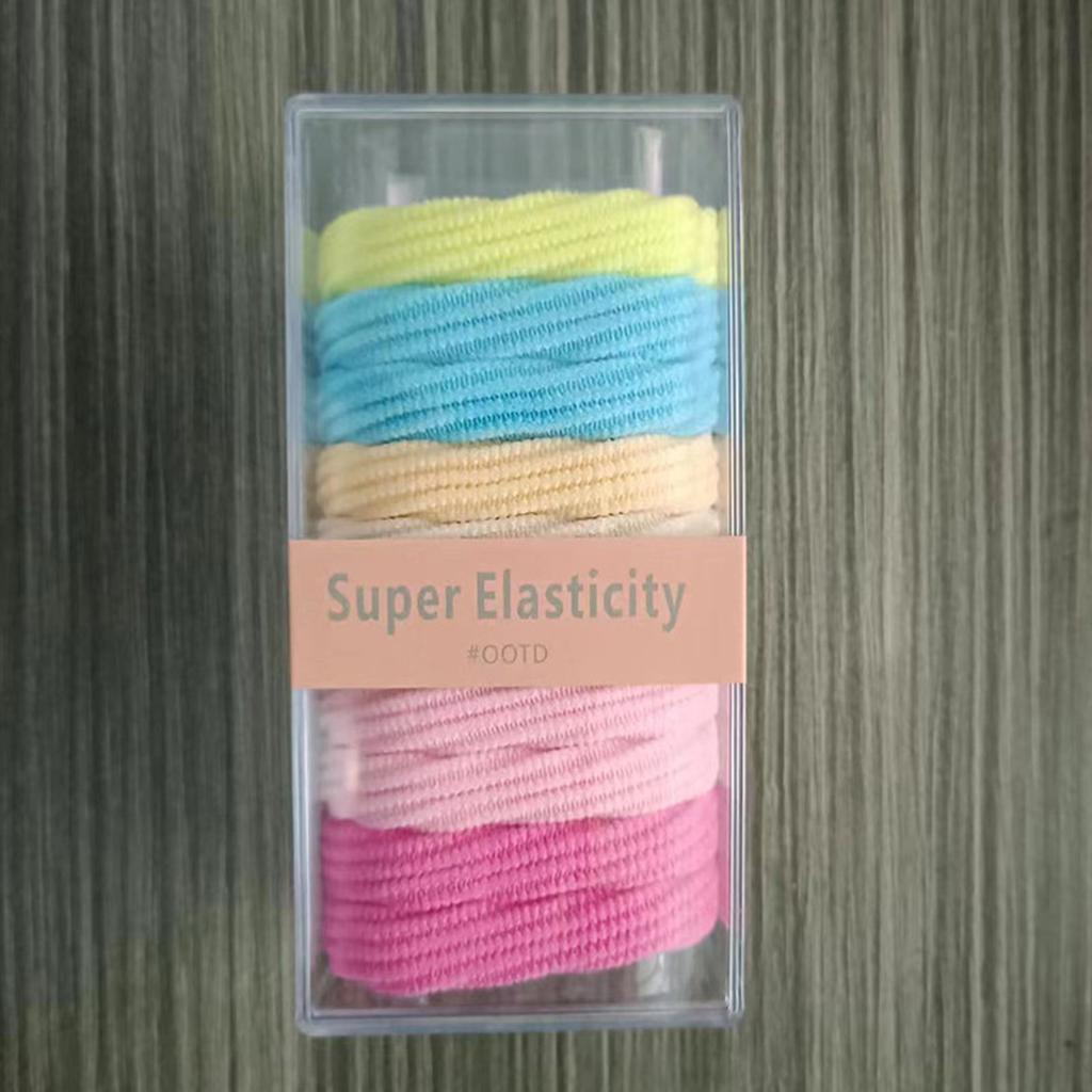 Seamless Hair Ties Elastic Headbands Made with Polyester and Spandex for All Hair Types Gentle on Hair No Breakage