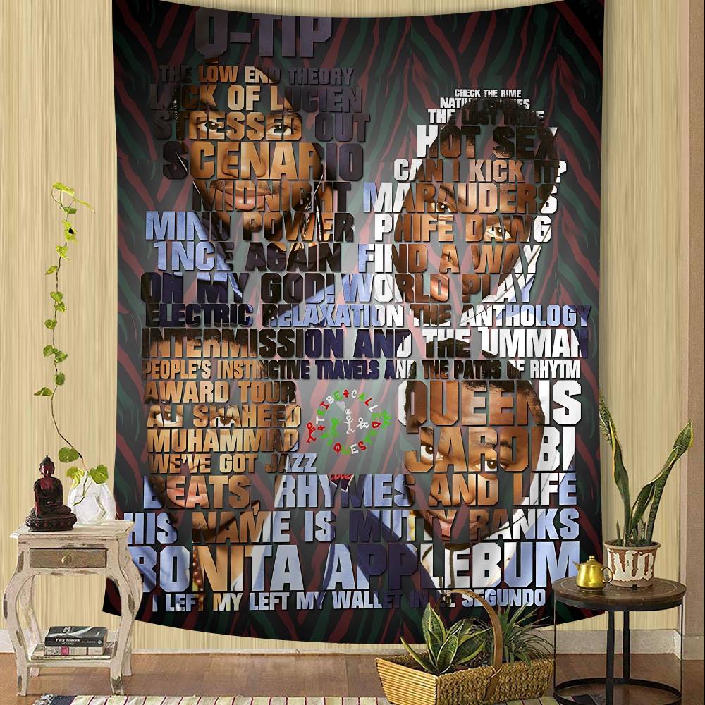 

Pop Band A TTribe Called Quest DIY Wall Tapestry Hanging Tarot Hippie Wall Rugs Dorm Home Decor 74x94cm(29x37in)