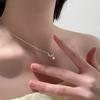 Factory  925 Sterling Silver Moon and Star Zircon Pendant Necklace for Women Versatile Everyday Wear Necklace Jewelry