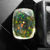 Stunning Lab Created Opal 14.45 Ct Cushion Certified Loose Gemstone