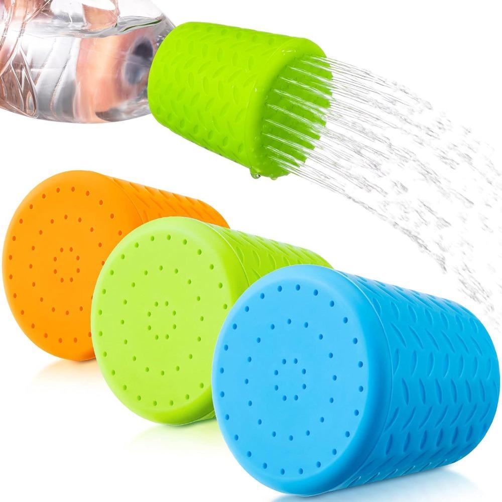 Silicone Pet Shower Head Kettle Shower Head Universal Water Bottle Shower Cap Shower Cleaning Supplies Dog Shower Spray