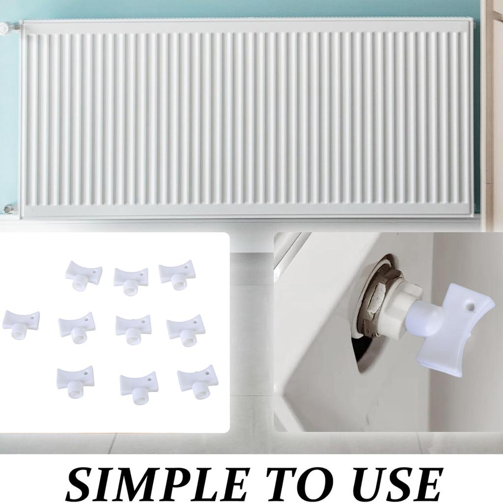 Set of 10 Sturdy Radiators Vent Key Craft from Plastic Materials Portable for Easy Operations and Reduced Noise Level