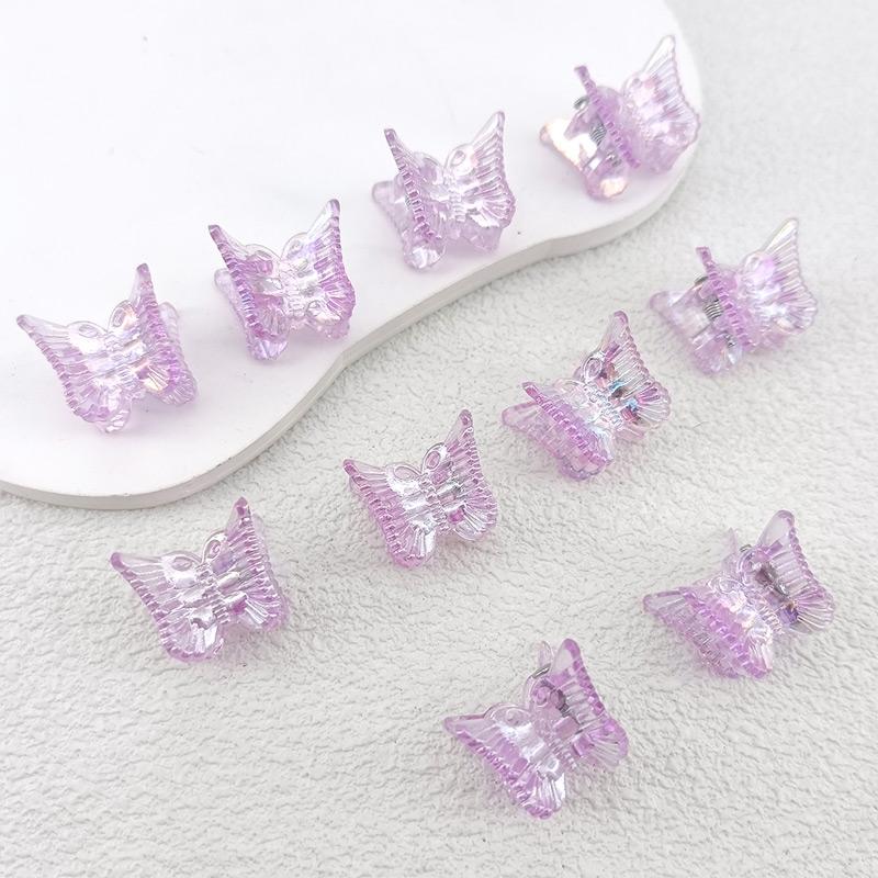 10pcs Ins Mini Butterfly Hair Claw Clips Colorful Trendy Cute Small Clips Multicolor Girls Hair Clips Hairpin Hair Accessories