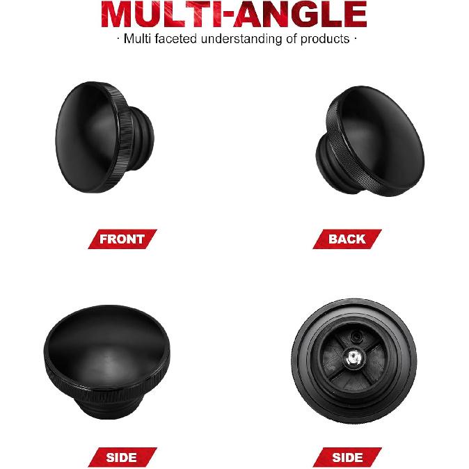 Fuel Gas Tank Vented Decorative Cap Fit For Harley Touring Softail Dyna XL | Motorcycle Black CNC Aluminum Vented Design Gas Cap Fit For Harley