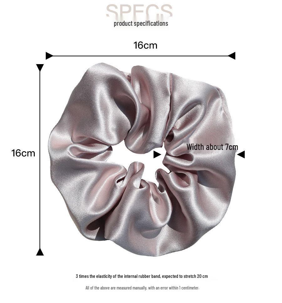 7cm Extra Large Silk Hair Tie - 22 Momme, Large Intestine Ring, 55cm Fabric, Custom Label Available