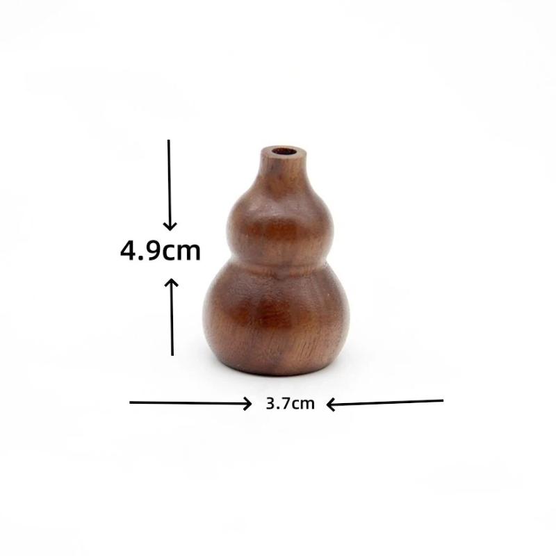Креативная маленькая ваза из массива черного ореха, деревянные изделия, декор для гостиной, маленькая ваза для обеденного стола, ваза из массива дерева