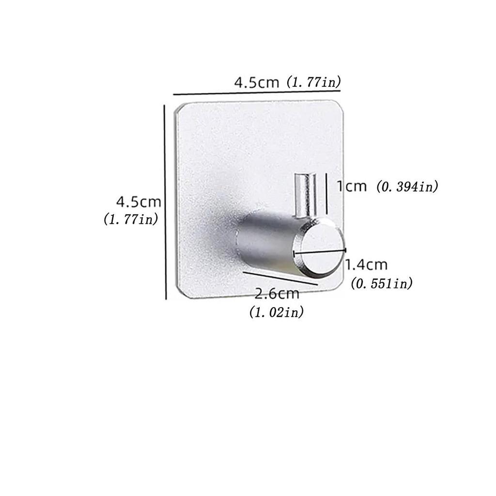 1PC Adhesive Wall Hooks Bathroom Robe Hook Wall Hanger for Clothes Hat Coat Handbag Metal Kitchen Rack Bath Accessories