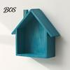 Wall Shelf Wood House Display Shelf, Mounted Decorative Floating Kids Room Small Toys Dolls Organizer for Entryway, Living Room, Nursery