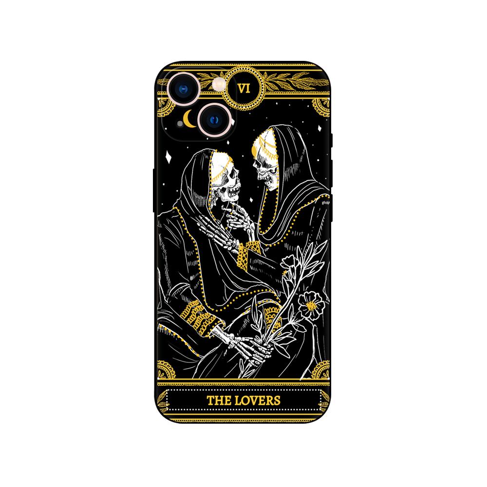 Death Tarot phone case for iphone 5 5s 2020se 6 6s 7 8 plus x 10 XR XS 11 12 13 mini pro MAX black tpu back cover