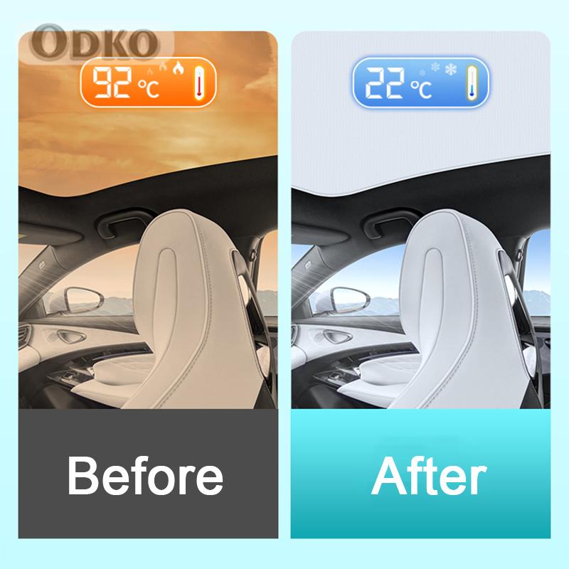 Car Electrostatic Adsorption Sunroof Sunshade Covers For XPENG G9   2024 Heat ulation Skylight Sticker Accessories