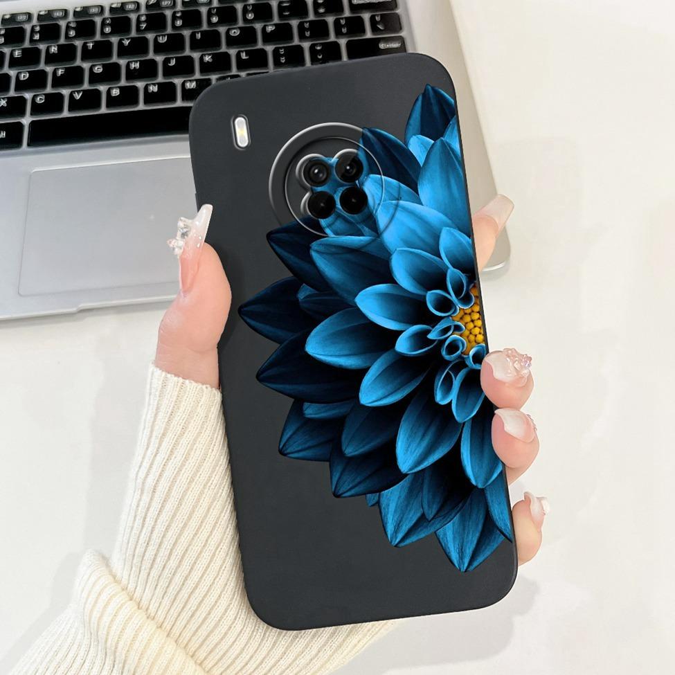 For Huawei Y9A Case Cover Luxury Fashion Flowers Kawaii Cute Cat Shockproof Phone Case For Huawei FRL-22 FRL-23 FRL-L22 FRL-L23