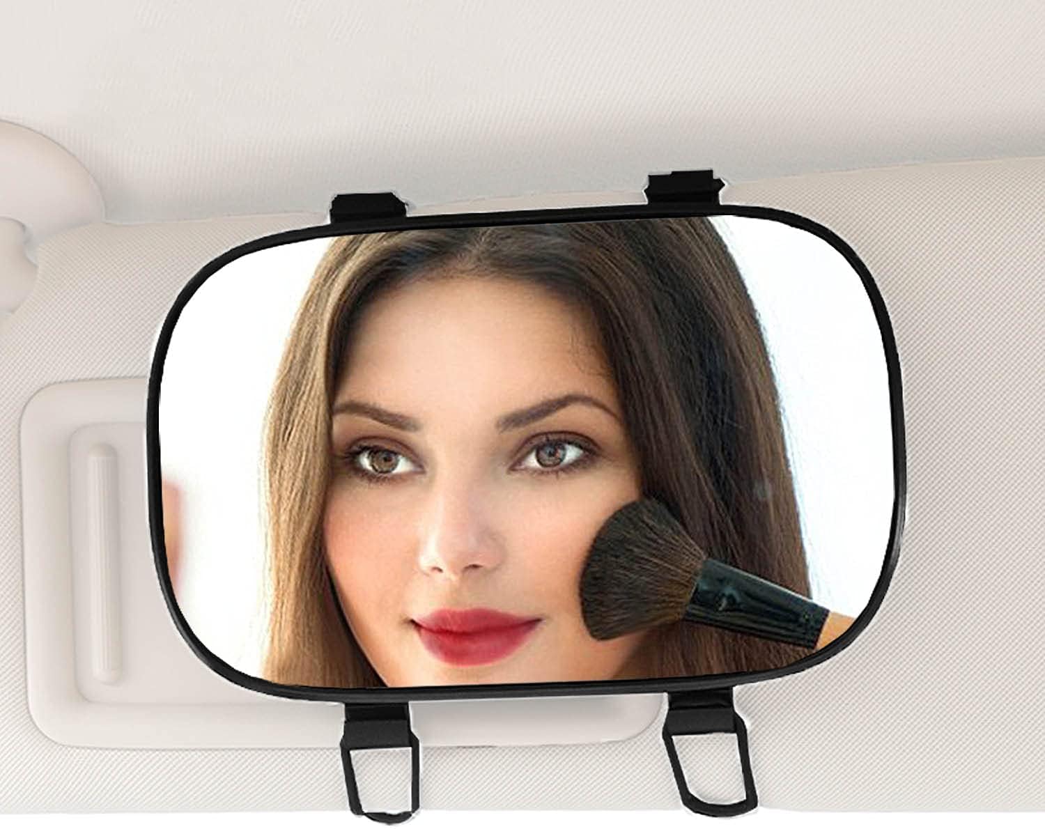 

KEWAYO Car Makeup Mirror, Car Makeup Mirror, Makeup Mirror, Car Mirror, Sun Visor, Mirror, 15.3x9.8cm чёрный