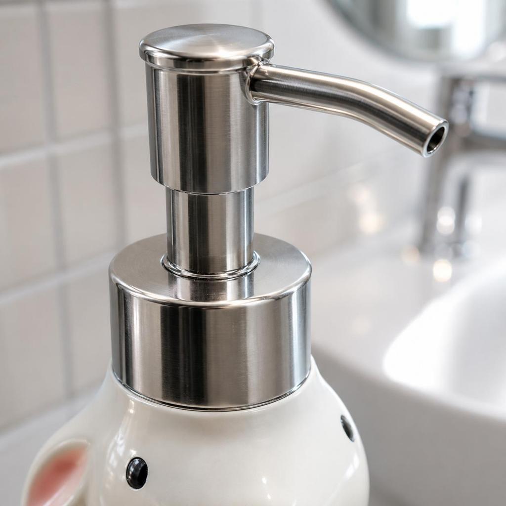 Bunny Soap Dispenser Compact Bunny Pump Bottle Bathroom Accessory White for Sink
