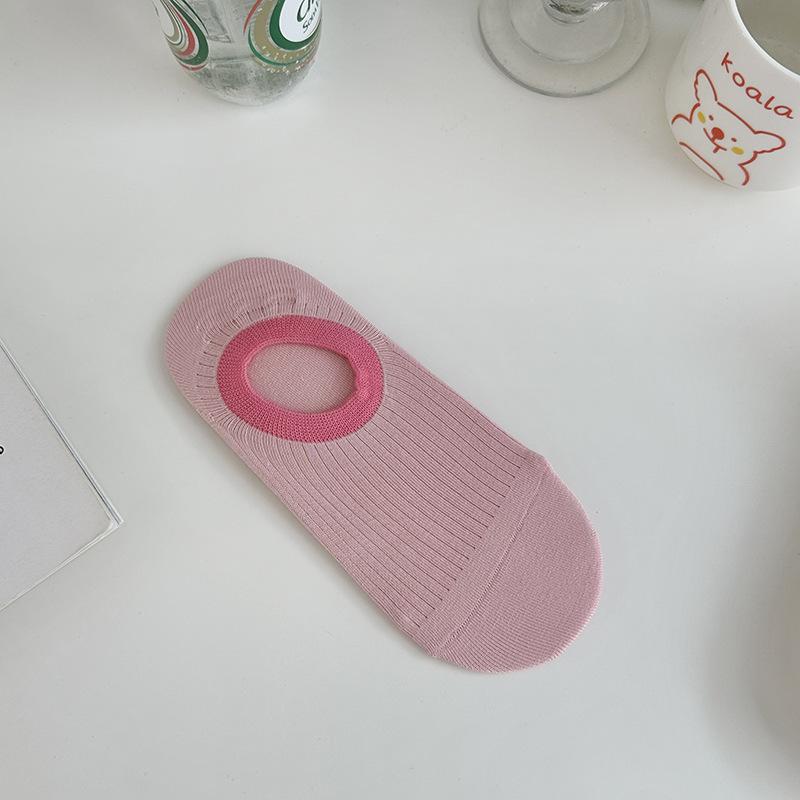 Ice Cream Boat Socks ~ Sweet And Cute Heel Socks Simple Candy Color Breathable Sweat-Absorbing Invisible Socks