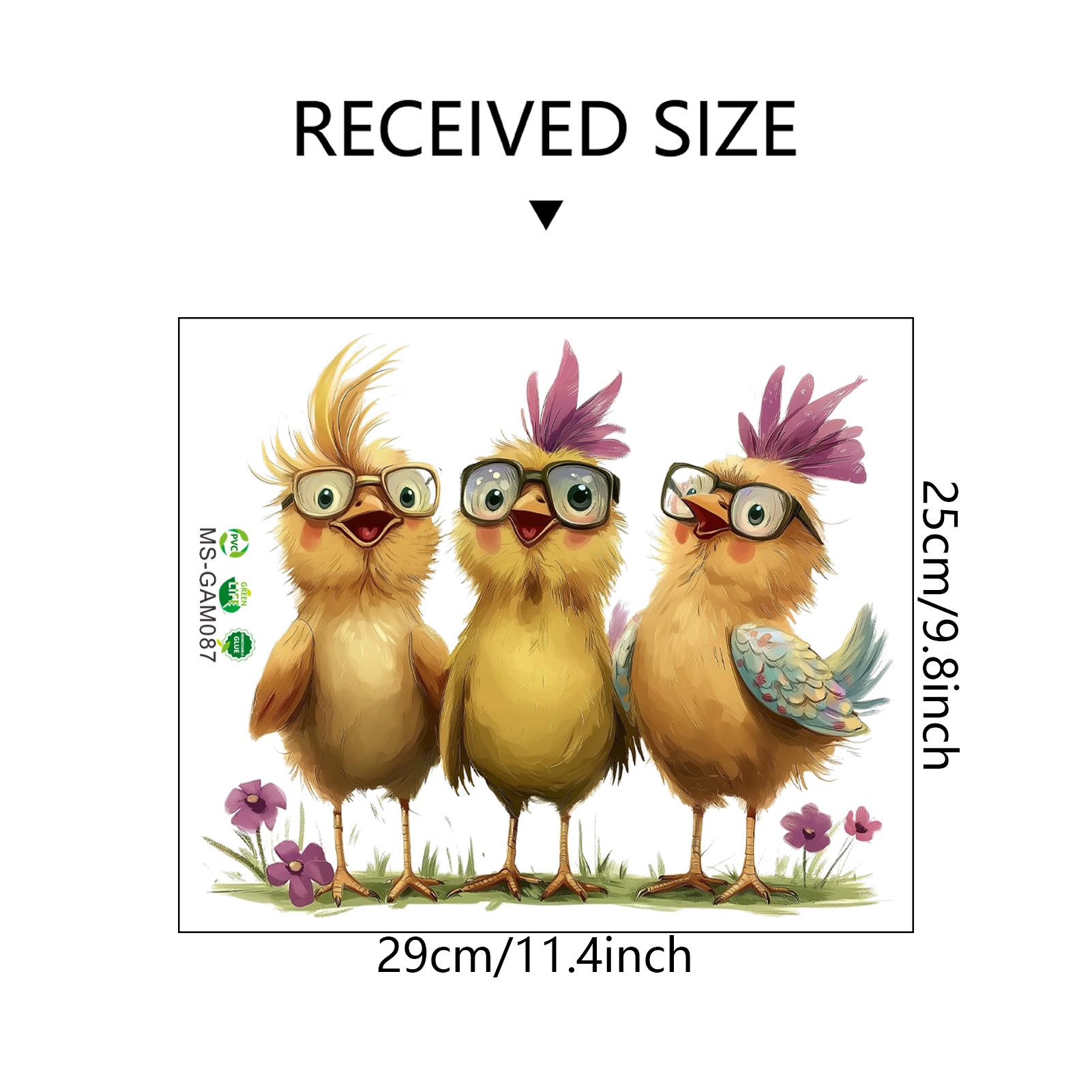 

Creative Fun Cartoon Chicken Wall Stickers Wallpaper Decoration Suitable For Bedroom Living Room Home Background 30x25cm