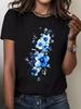 Watercolor Floral Printed Tshirt Various Printed Womens Tops Summer Casual Comfortable Tshirt Womens Tops