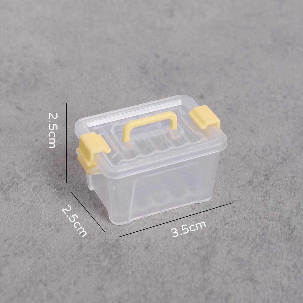Compact Plastic Organizer: Transparent Mini Storage Box for Medicine, Sundries, and Tools