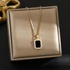 Elegant Korean Micro-Inlaid Titanium Necklace - Luxurious Women's Clavicle Chain, Non-Fading, Unique Minority Design.