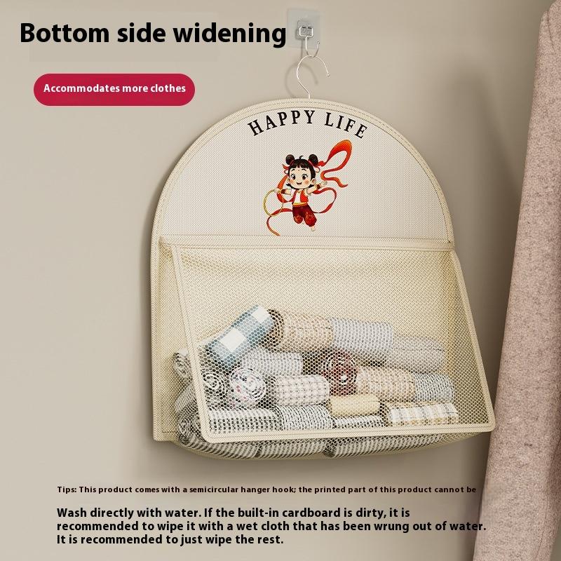 2/3-lagige Aufbewahrungstasche mit großem Fassungsvermögen, Netzbeutel zur Aufbewahrung von Unterwäsche und Socken, atmungsaktiver Schrankorganizer mit Kleiderbügel