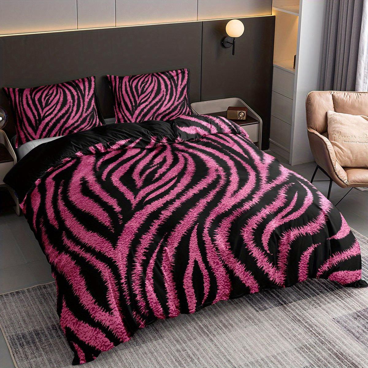 Комплект постельного белья в полоску с изображением зебры — фото 3