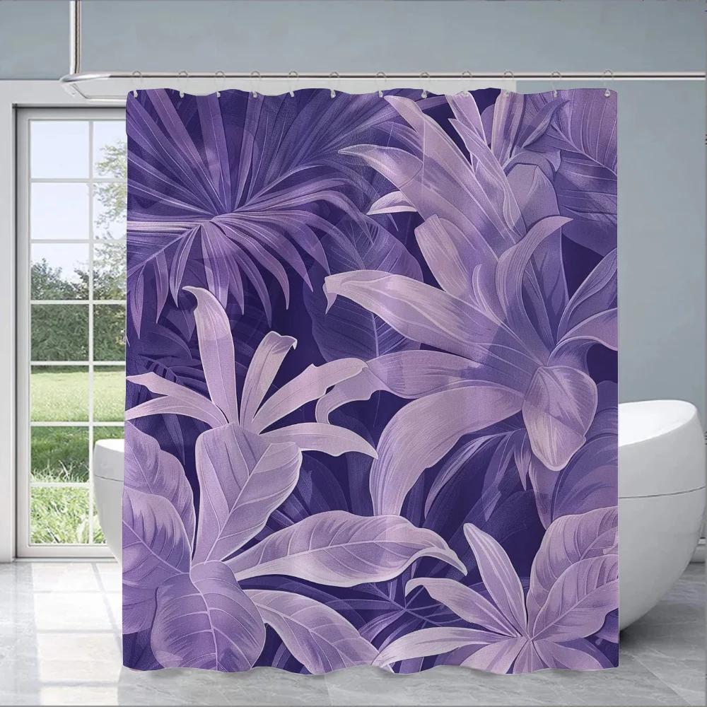 

Shower Curtains for Bathroom Curtain for Shower Leaf Bathroom Accessories Set Bath Sets Waterproof Fabric the European ProdXT6 200X140CM-78.74X55.1
