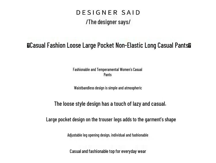 Bailuyu 2025 Autumn Loose Wide-Leg Cargo Pants with Adjustable Cuffs