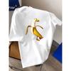 European Sizes Boys' Banana Duck Print T-Shirt - Lightweight Short Sleeve Round Neck Tee with Banana Duck & Duck Banana Graphic