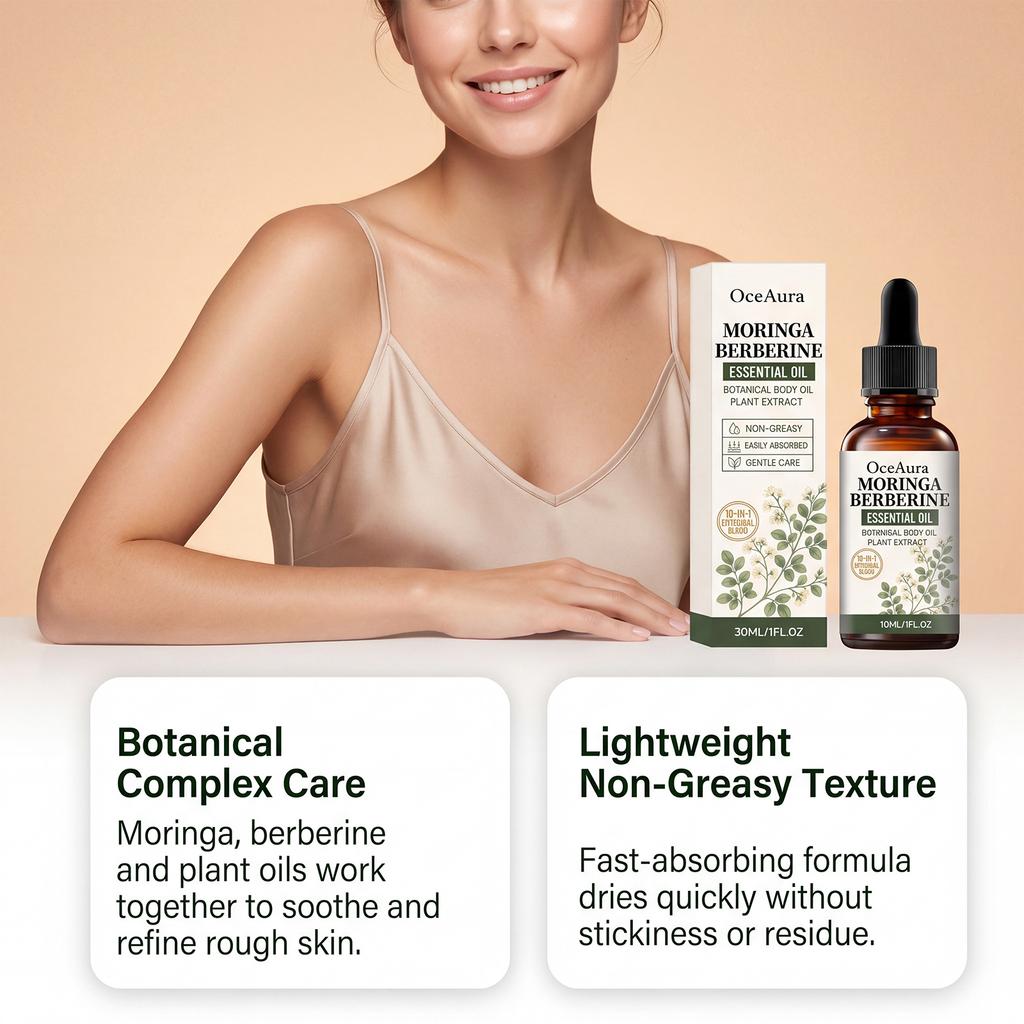 OCEAURA Botanisches Weichmachendes Öl Feuchtigkeitsspendend Sanft Nichtfettend Leichte Textur Tägliche Bequeme Pflege 30ml