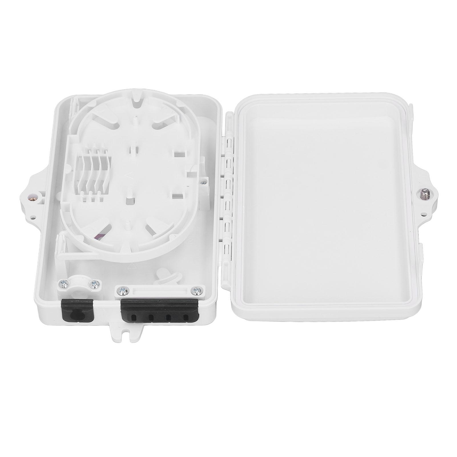 

Fiber Distribution Box 4 Core IP65 Waterproof Wall Mount Fiber Optic Terminal Box ABS for Indoor Outdoor білий
