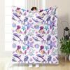 Mermaid Sea Creature Blanket Bedroom Blanket for Livingroom Couch Lunch Break Soft Throw for Friend's Festival Gift