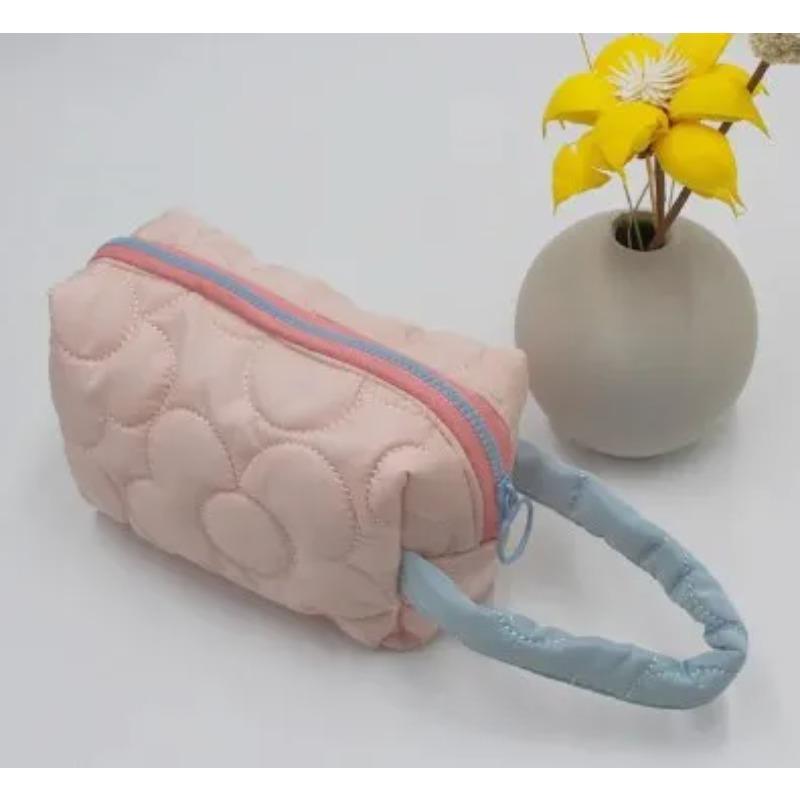 

Женская стеганая сумка с ручкой сверху, косметичка, косметички, женская дорожная сумка для туалетных принадлежностей, сумка-тоут через плечо розовый