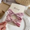 Autumn New Style Fabric Polka Dot Color Bow Bb Clip Simple and Versatile Children Do Not Hurt Their Hair Side Bye Bye Clip