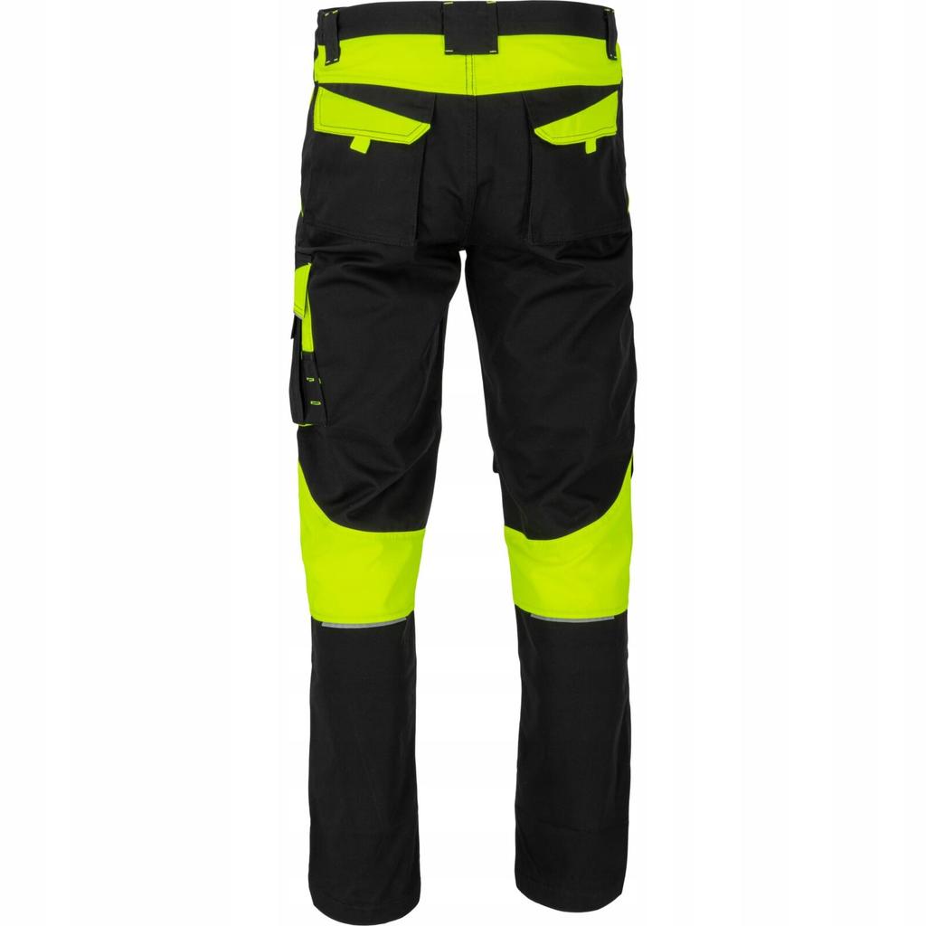 Men' Work Trousers To The Waist Black Yellow 270G/M2 Lahti Pro L40551 1 Pc