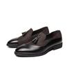 Belgische Herren-Loafer, blaue Abendschuhe, stilvolle formelle Leder-Blazer, Tanzschuhe für Männer