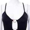 QICED Women's Spring Summer Pure Color Halter Sleeveless Spice Girl Dress