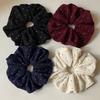 Fabric Polka Dot Large Intestine Hair Band for Women Fabric High Elasticity Hair Tie Bun Simple Ponytail Bow Knot Hair Accessory