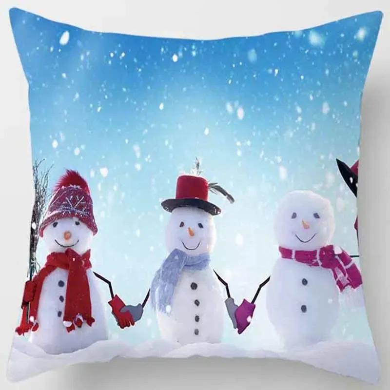 

Наволочки с рождественской тематикой Аксессуары для автомобиля Офис Санта-Клаус Гостиная Диван Домашние наволочки 40x40cm