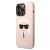 Karl Lagerfeld KLHMP14LSLKHLP iPhone 14 Pro 6.1" hardcase light pink/light pink Silicone Karl`s Head Magsafe