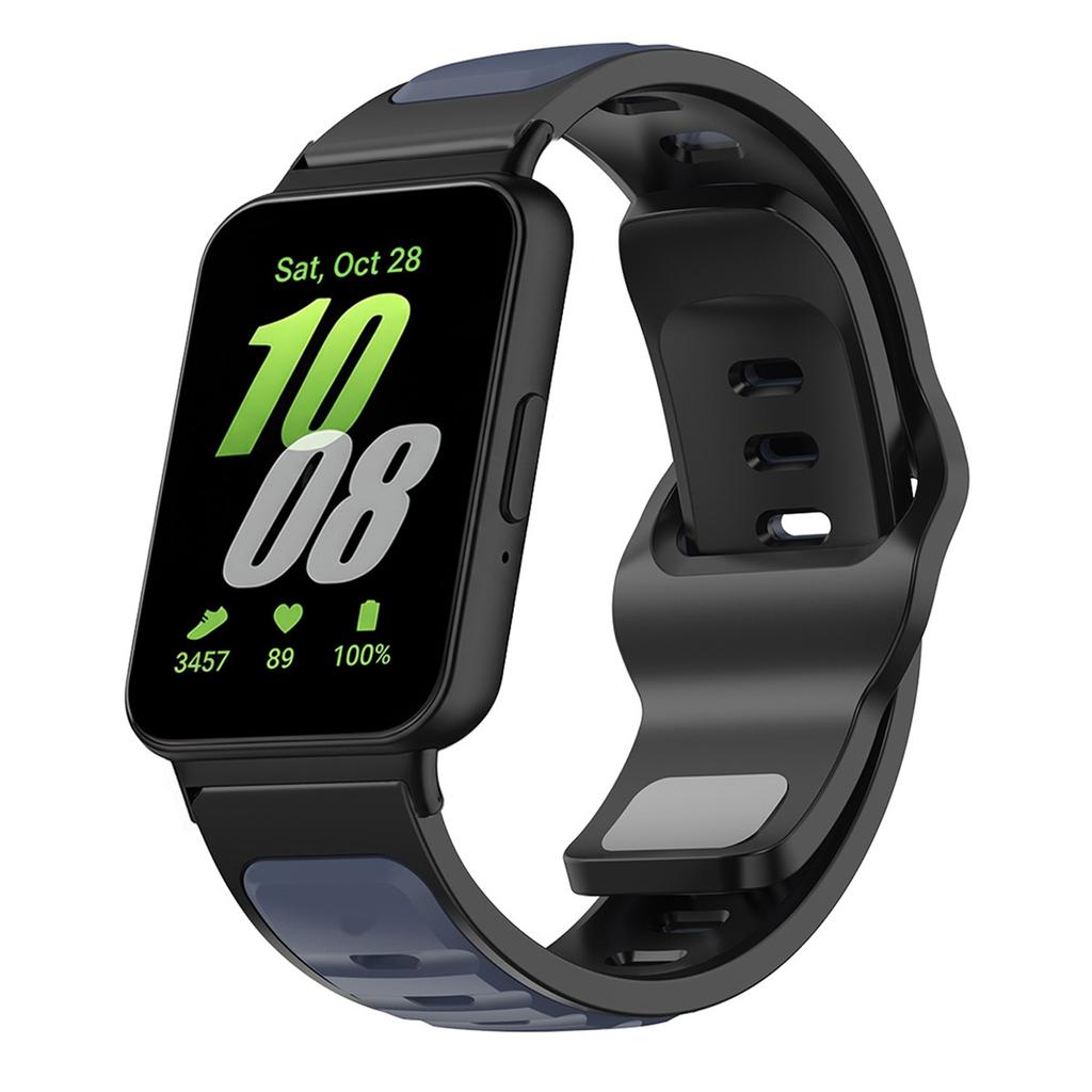 Two Tone Silicone Band For Samsung Galaxy Watch Fit 3 Sport Strap For Galaxy Fit3 Adjustable Smartwatch Breathable Bracelet