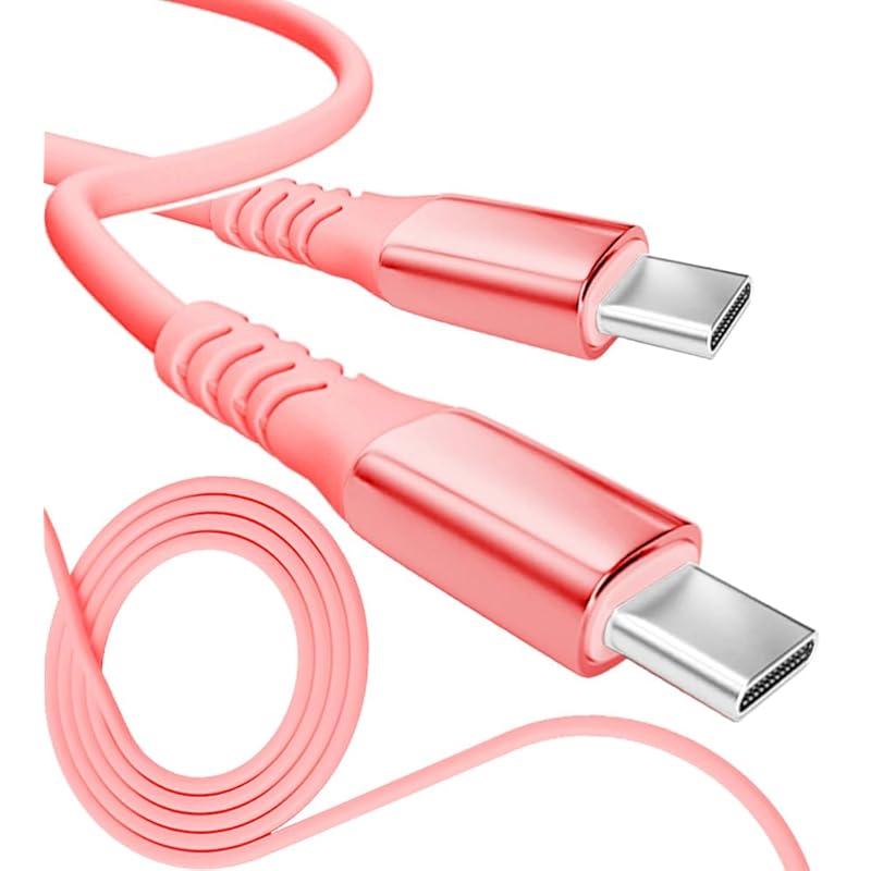 

13 colors 4 length PD rapid 15W 60W 100W 100% silicone Ultra durable USB-A Type-C to Type-C[inklink Japan official] Charging cable iPhone charging